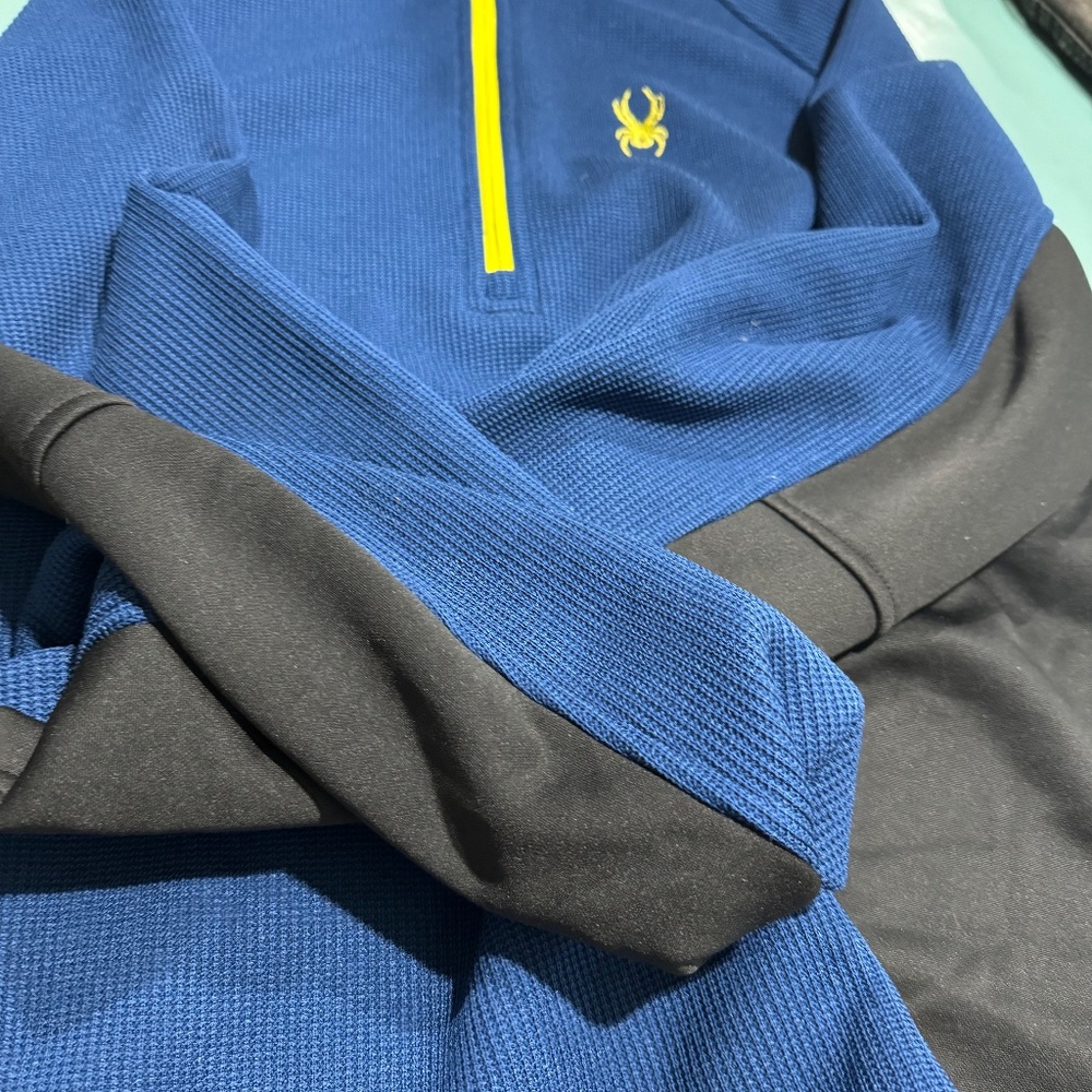 SPYDER Pull Over Sweashirt, 3/4 zip